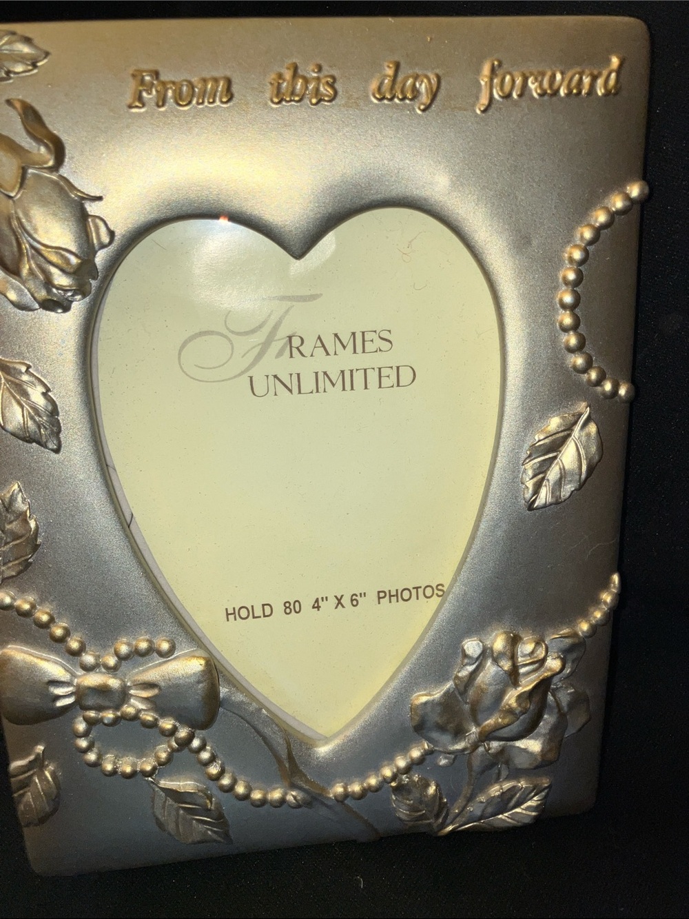 'From This Day Forward' Heart Photo Frame in Gold
